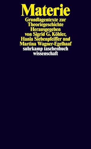 Bild des Verkufers fr Materie : Grundlagentexte zur Theoriegeschichte zum Verkauf von AHA-BUCH GmbH