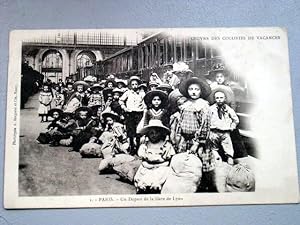 Image du vendeur pour Carte Postale Ancienne - 1 - PARIS - Un dpart de la Gare de Lyon. Oeuvre des Colonies de Vacances. mis en vente par JOIE DE LIRE