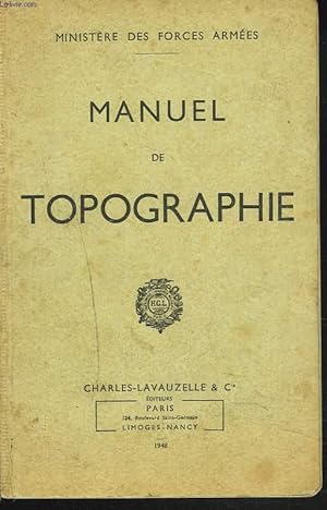 Bild des Verkufers fr MANUEL DE TOPOGRAPHIE zum Verkauf von Le-Livre