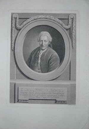 Bild des Verkufers fr Portrait. Brustfigur in Oval. Kupferstich von Johann Friedrich Bause nach Anton Graff. zum Verkauf von Antiquariat  Braun