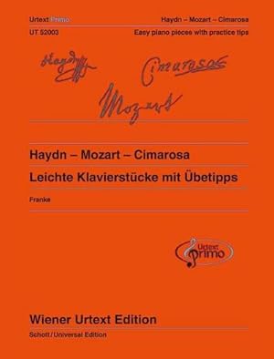 Bild des Verkufers fr Haydn - Mozart - Cimarosa, Klavier. Bd.2 : 24 leichte Klavierstcke mit betipps - Ausgabe mit deutschem und englischem Kommentar zum Verkauf von AHA-BUCH GmbH