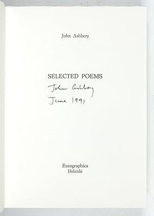 Bild des Verkufers fr Selected Poems. zum Verkauf von Antiquariat INLIBRIS Gilhofer Nfg. GmbH