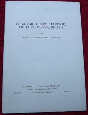 Imagen del vendedor de El ltimo obispo teldense, Fr. Jaqime Olcina, en 1411 a la venta por Librera Mamut