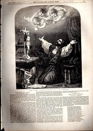 Seller image for ENGRAVING: "The Ivory Carver".poem & engraving from Illustrated London News; January 31, 1857 for sale by Dorley House Books, Inc.