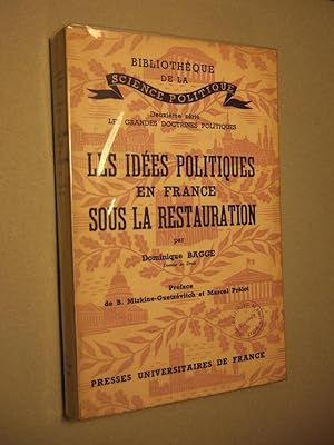 Imagen del vendedor de Les Idees Politiques De La France Sous La Restauration a la venta por Domifasol