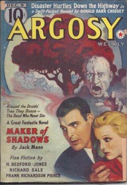 Seller image for ARGOSY Weekly: December, Dec. 9, 1939 ("Maker of Shadows"; "The Stars Spell Death") for sale by Books from the Crypt