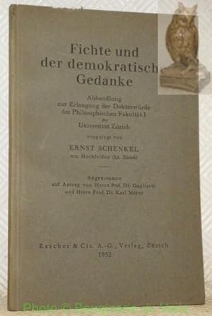 Seller image for Fichte und der demokratische Gedanke. Diss. for sale by Bouquinerie du Varis