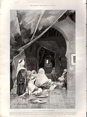 Seller image for ENGRAVING: "A Divan of the Grand Shereef of Wazan, Morocco".engraving from Illustrated London News; April 3, 1897 for sale by Dorley House Books, Inc.