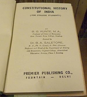 CONSTITUTIONAL HISTORY OF INDIA