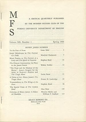Seller image for Henry James Number (Modern Fiction Studies) for sale by Kenneth A. Himber