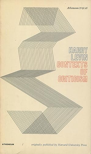 Seller image for Contexts Of Criticism for sale by Kenneth A. Himber