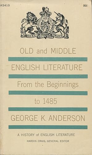 Seller image for Old and Midle English Literature: From the Beginnings to 1485 for sale by Kenneth A. Himber