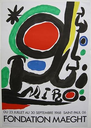 Miró Fondation Maeght Plakat für die Retrospektive Mirós zu seinem 75. Geburtstag in der Maeght-S...