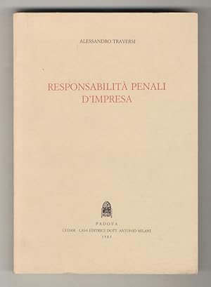 Image du vendeur pour Responsabilit penali d'impresa. mis en vente par Libreria Oreste Gozzini snc