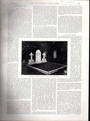 Seller image for PRINT: "Matthew Arnold's Grave in Laleham Churchyard".photoengravings from Illustrated London News; April 17, 1897 for sale by Dorley House Books, Inc.