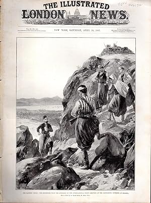 Bild des Verkufers fr ENGRAVING: "The Eastern Crisis: The Messenger from the Admirals of the International Fleet Arrivng at the Insurgents' Outposts at Malaxa".engraving from Illustrated London News; April 24, 1897 zum Verkauf von Dorley House Books, Inc.