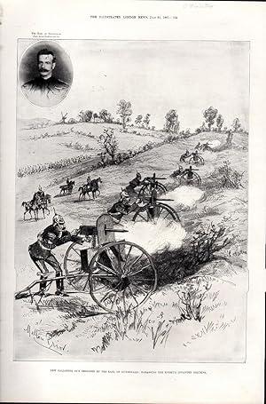 Image du vendeur pour ENGRAVING: "New Galloping Gun Designed By the Earl of Dundonald Harassing the Enemy's Infantry Columns".engraving from Illustrated London News; July 31, 1897 mis en vente par Dorley House Books, Inc.