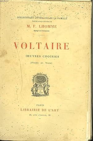 Immagine del venditore per VOLTAIRE. OEUVRES CHOISIES. (PROSE ET VERS) venduto da Le-Livre