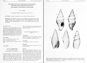 Imagen del vendedor de Description of four new neogastropods of superfamilies Muricoidea and Conoidea from South Africa. In 4, offp., pp. 6 with 9 figs. Offprint from Apex 13(4) a la venta por NATURAMA