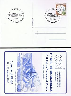 Immagine del venditore per 11 Mostra malacologica di Erice (1993). postcard with stamp and special malacological postmark venduto da NATURAMA