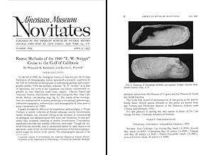 Seller image for Recent mollusks of the 1940 "E.W. Scripps" cruise to the Gulf of California.In 8vo, offp., pp. 57. American Mus. Novitates n. 1825 for sale by NATURAMA