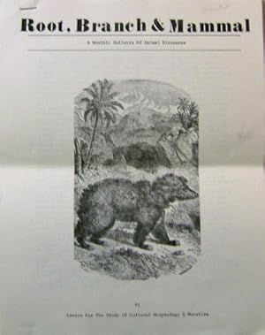 Immagine del venditore per Root, Branch & Mammal #1 (with Basil Bunting Broadside); A Monthly Bulletin of Animal Discourse venduto da Derringer Books, Member ABAA