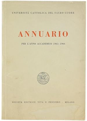 ANNUARIO PER L'ANNO ACCADEMICO 1965/1966.: