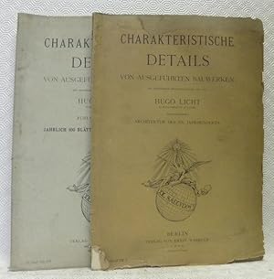 Seller image for Charakteristische Details von ausgefhrten Bauwerken. Mit besonderer Bercksichtigung der von Hugo Licht. Herausgegeben Architektur des XX. Jahrhunderts. III. Band, Lfg. 1 un Lfg. 2-3. for sale by Bouquinerie du Varis