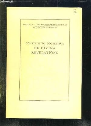 Seller image for CONSTITUTIO DOGMATICA DE DIVINA REVELATIONE. TEXTE EN LATIN. for sale by Le-Livre