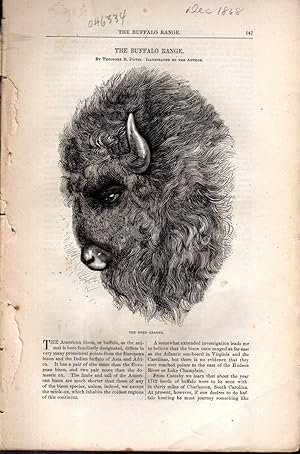 Seller image for PRINT:"The Buffalo Range". Story & engravings from Harper's Weekly, January, 1869 for sale by Dorley House Books, Inc.