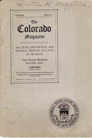 The Colorado Magazine, Vol. 2, No. 1, January 1925