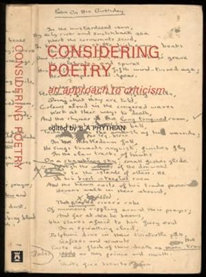 Considering Poetry; An Approach to Criticism