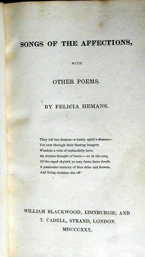 Songs of the Affections, With Other Poems.