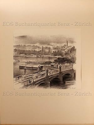 Graphisches Kabinett Zürich. Slg. von 4 Lithographien, 6 Radierungen.