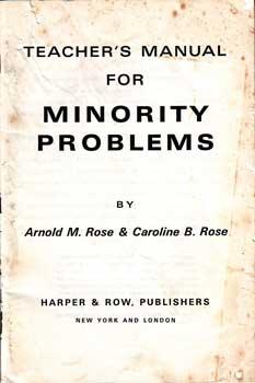 Image du vendeur pour Teacher's Manual for Minority Problems: A Textbook of Readings in Intergroup Relations. mis en vente par Wittenborn Art Books