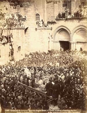 Seller image for Greek Ceremony of Washing the Feet in the Outside Court of the Holy Sepulchre. for sale by Shapero Rare Books