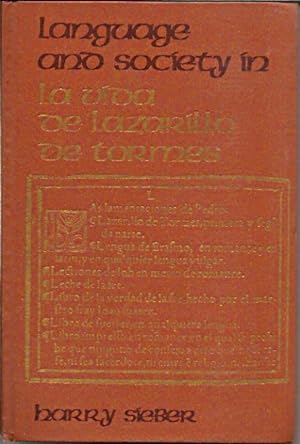 Seller image for Language and Society in La Vida De Lazarillo De Tormes for sale by San Francisco Book Company