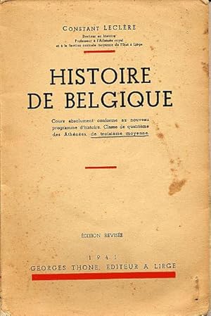 Bild des Verkufers fr Histoire de Belgique zum Verkauf von L'ivre d'Histoires