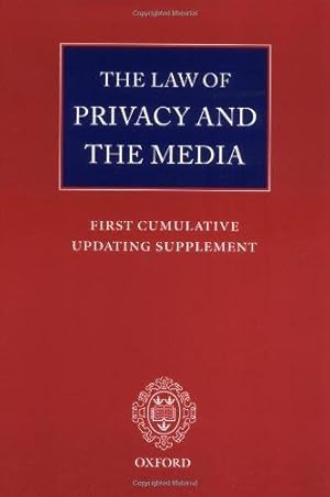 Seller image for The Law of Privacy and the Media: First Cumulative Updating Supplement (Law Privacy & the Media Supplements Series) for sale by Bellwetherbooks