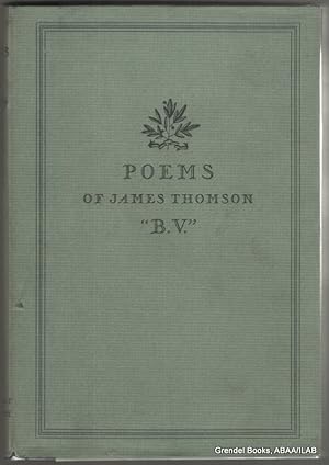 Bild des Verkufers fr Poems of James Thomson "B. V." zum Verkauf von Grendel Books, ABAA/ILAB