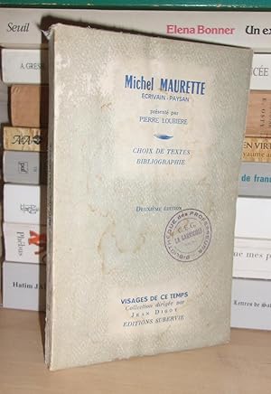 Imagen del vendedor de MICHEL MAURETTE, ECRIVAIN PAYSAN : Choix De Textes Bibliographiques a la venta por Planet's books