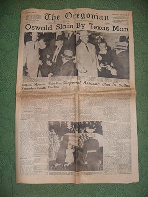 Seller image for The Oregonian, MONDAY, NOVEMBER 25, 1963 (Oswald Slain By Texas Man) for sale by Rose City Books
