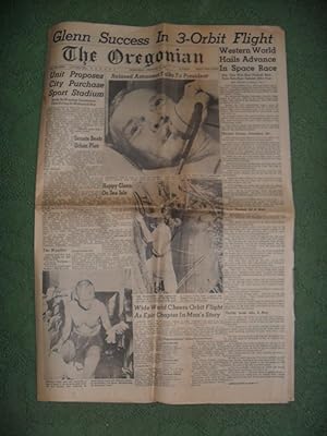 Seller image for The Oregonian, Wednesday, February 21, 1962 (Glenn Success In 3-Orbit Flight) for sale by Rose City Books