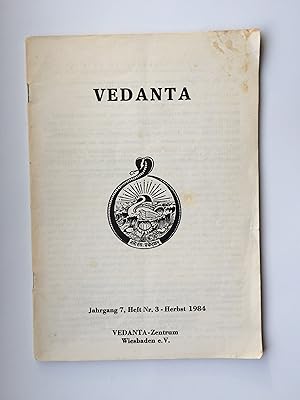 Vedanta Jahrgang 7, Heft Nr. 3 - Herbst 1984. (Beiträge Von Swami Prabhavananda et al.)