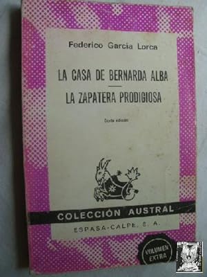 Imagen del vendedor de LA CASA DE BERNARDA ALBA/ LA ZAPATERA PRODIGIOSA a la venta por Librería Maestro Gozalbo