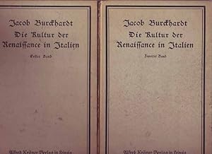 Bild des Verkufers fr Die Kultur der Renaissance in Italien - 2 Bnde zum Verkauf von Online-Buchversand  Die Eule