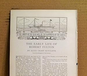 Imagen del vendedor de The Early Life Of Robert Fulton / Robert Fulton In France a la venta por Legacy Books II