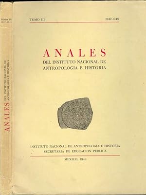 Imagen del vendedor de Anales del Instituto Nacional de Antropologia e Historia a la venta por The Book Collector, Inc. ABAA, ILAB