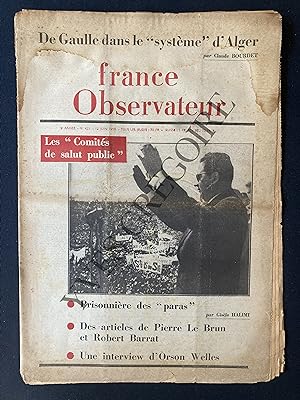 FRANCE OBSERVATEUR-N°423-12 JUIN 1958