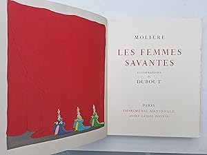 Image du vendeur pour Les femmes savantes, illustrations de Dubout. mis en vente par Philippe Moraux